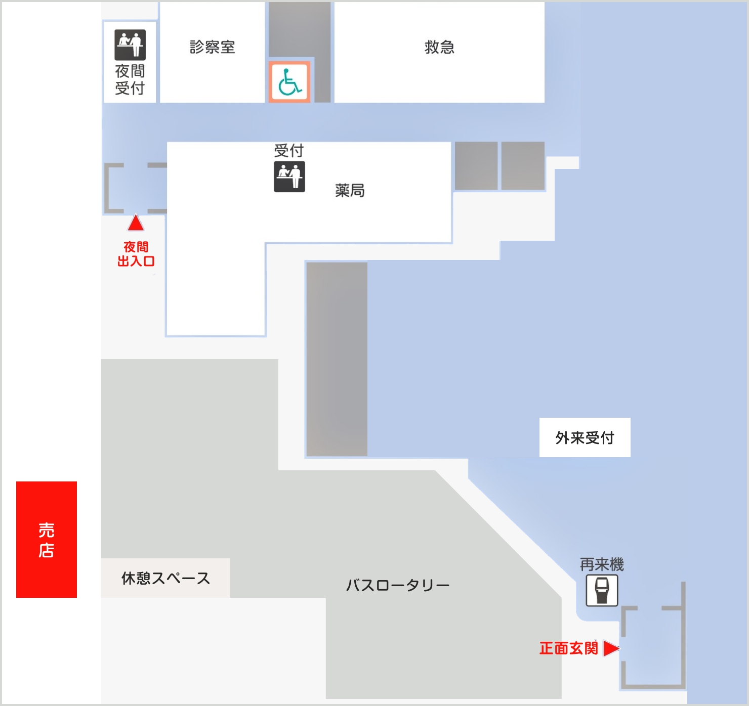 Yショップ横浜新緑総合病院店マップ